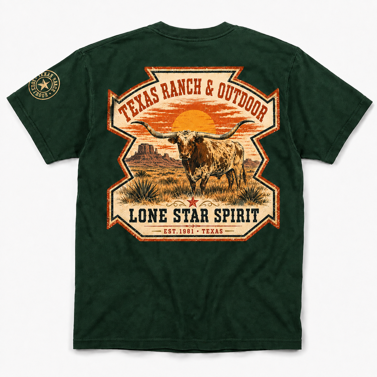 "Lone Star Spirit" Vintage Texas Longhorn Graphic Tee