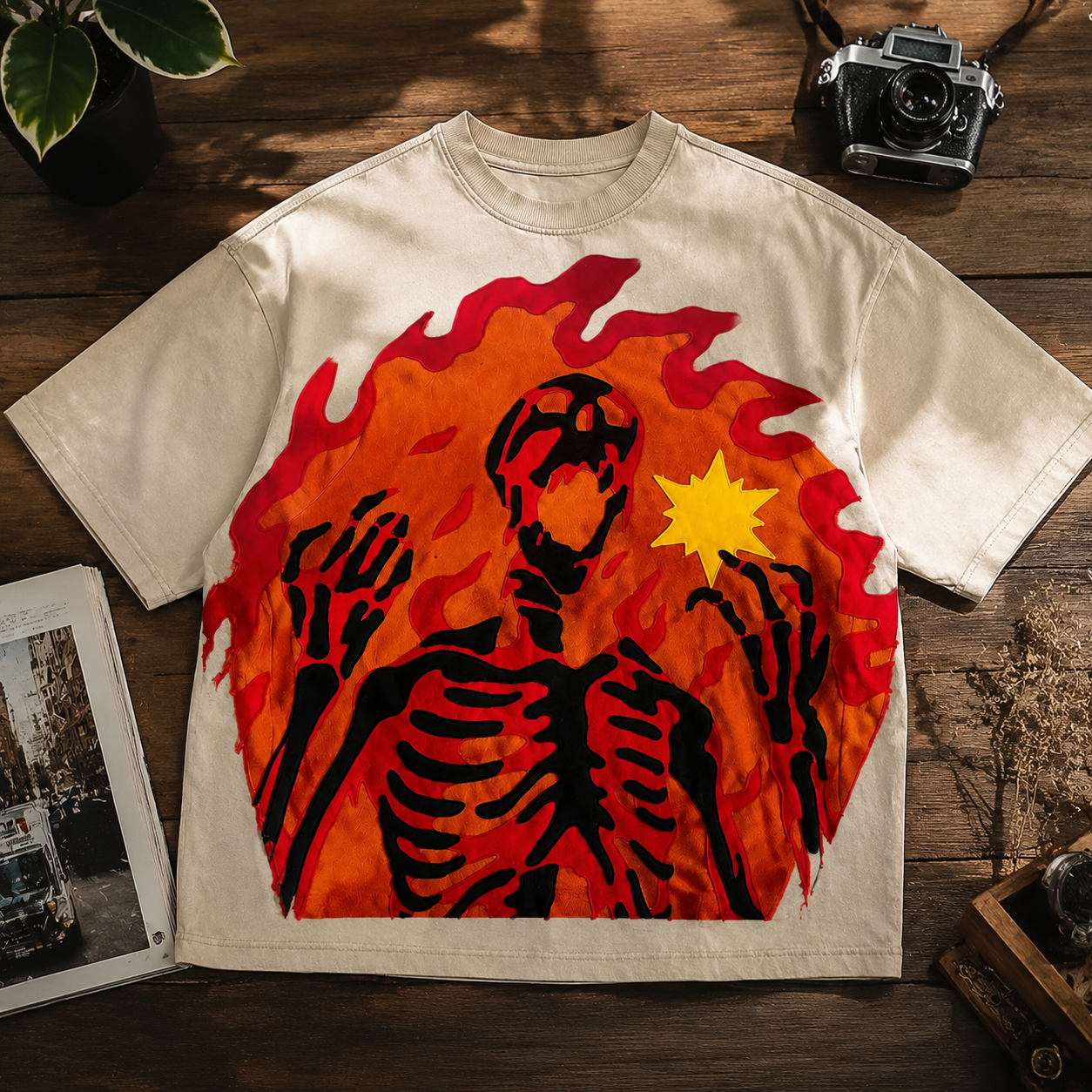 Burning Spirit Skeleton T-Shirt