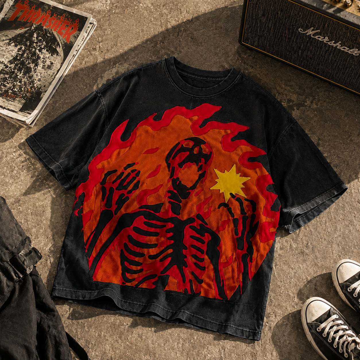 Burning Spirit Skeleton T-Shirt
