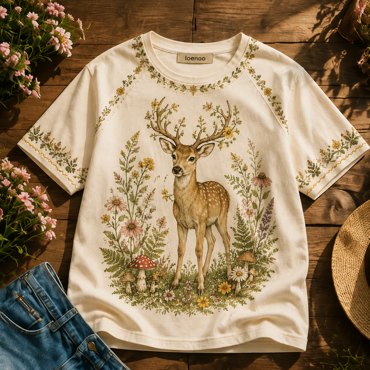 Whispering Meadow Deer Tee