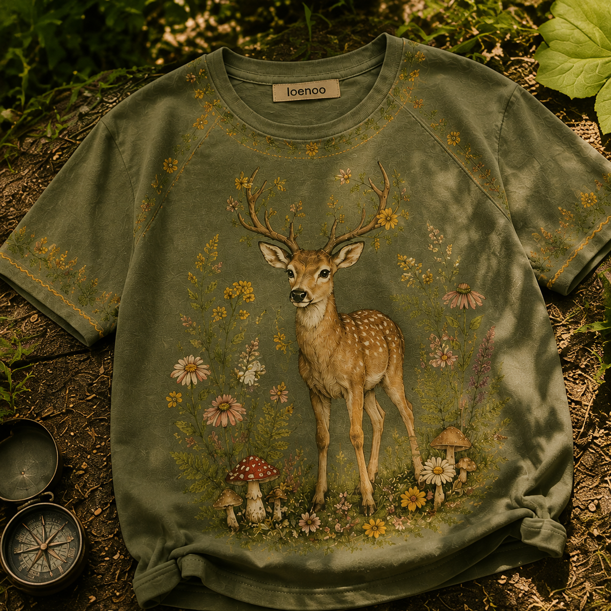 Whispering Meadow Deer Tee