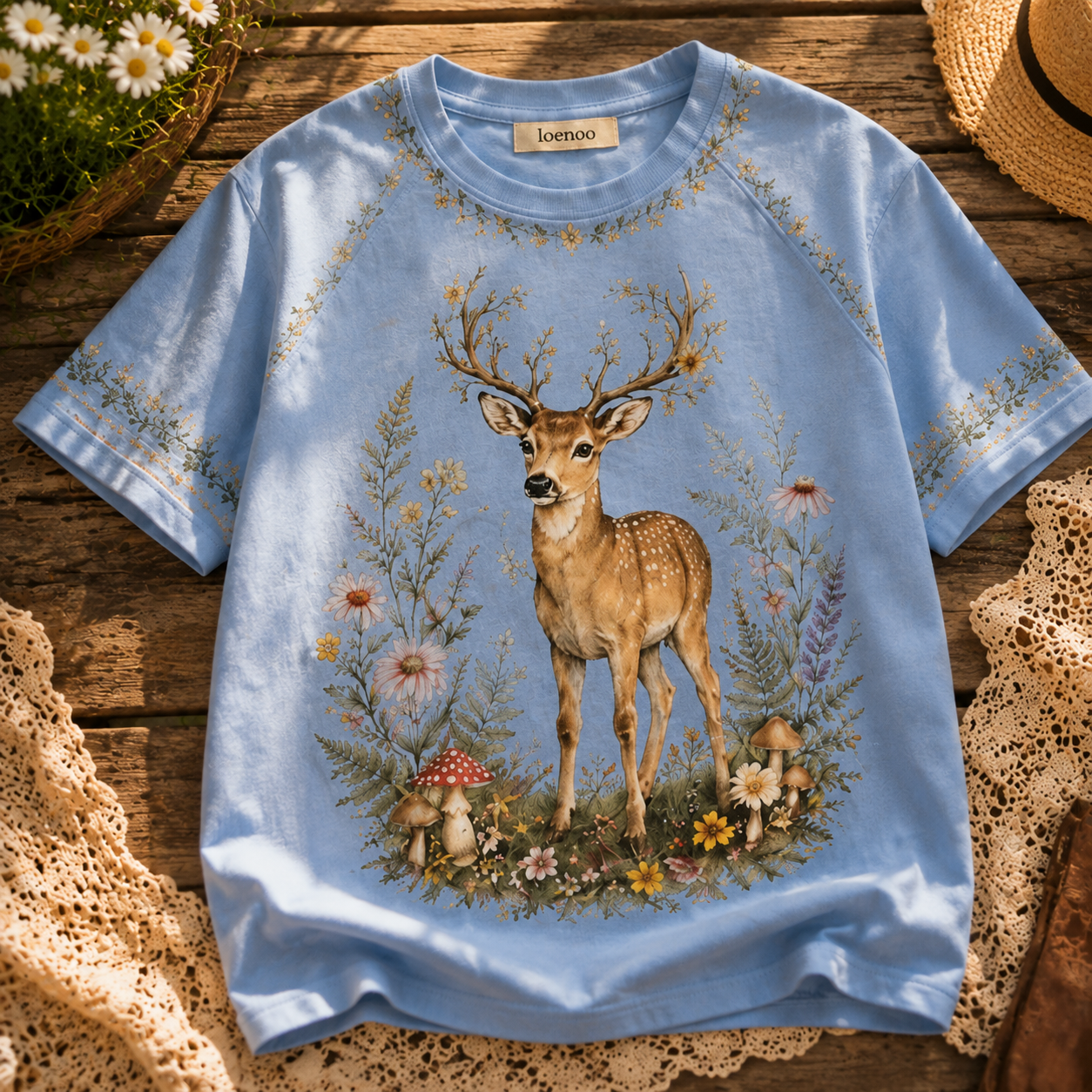 Whispering Meadow Deer Tee