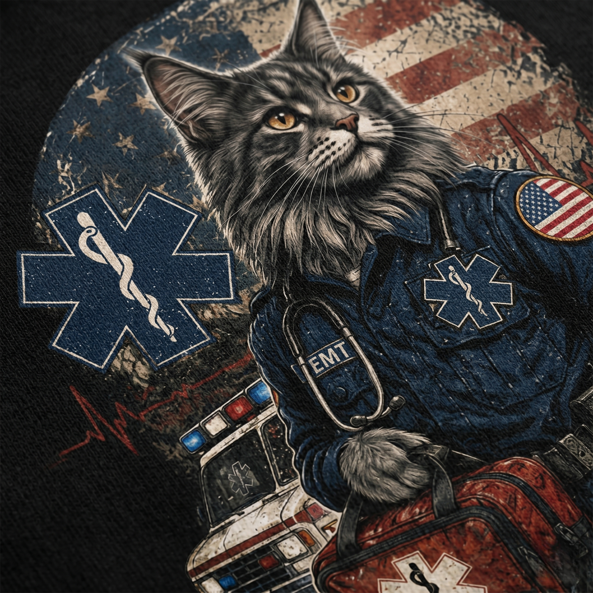 EMT Hero Cat T-Shirt