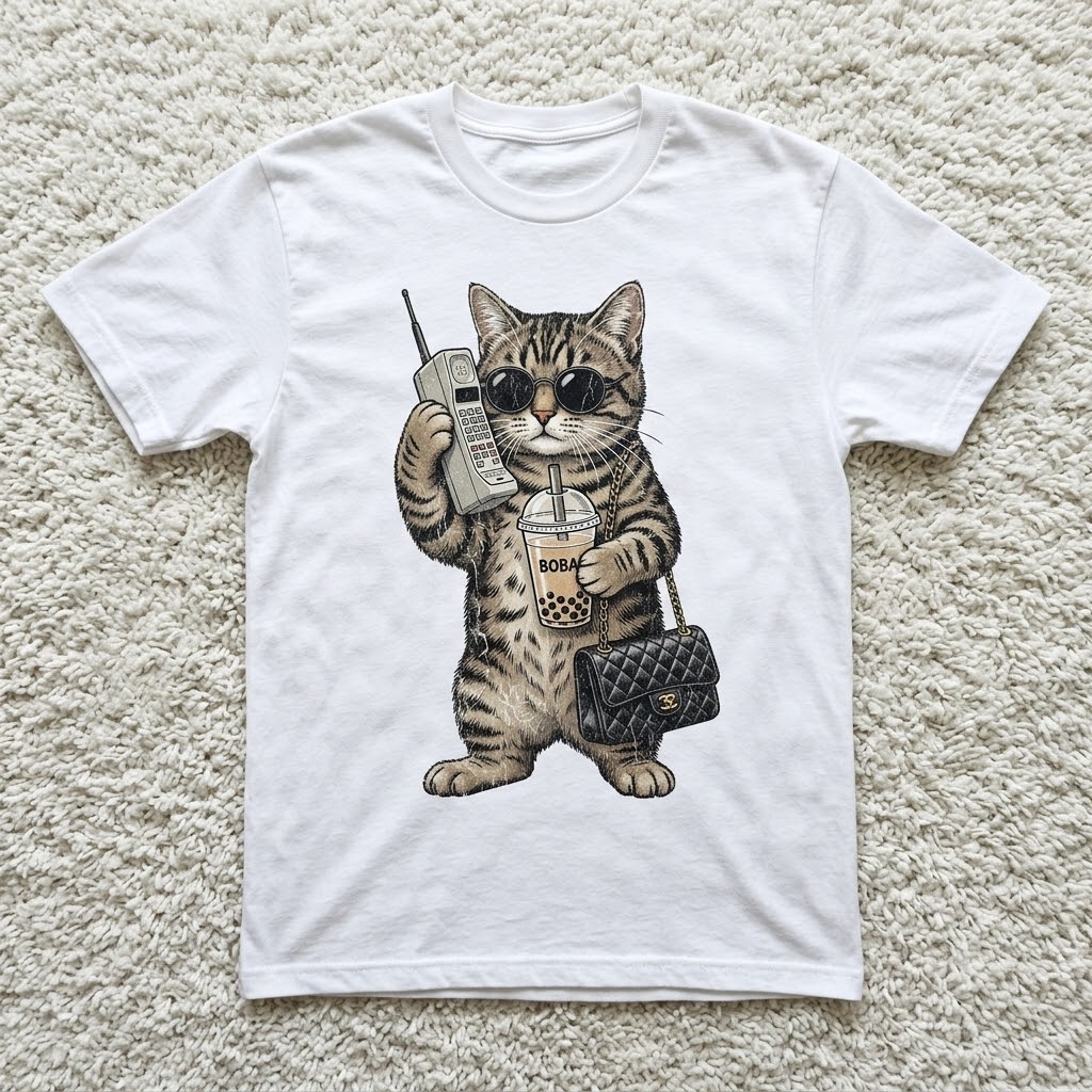 Cool Cat Attitude – Vintage Cat Tee
