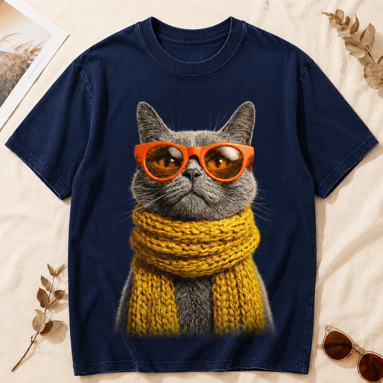Cool Scarf Cat Tee