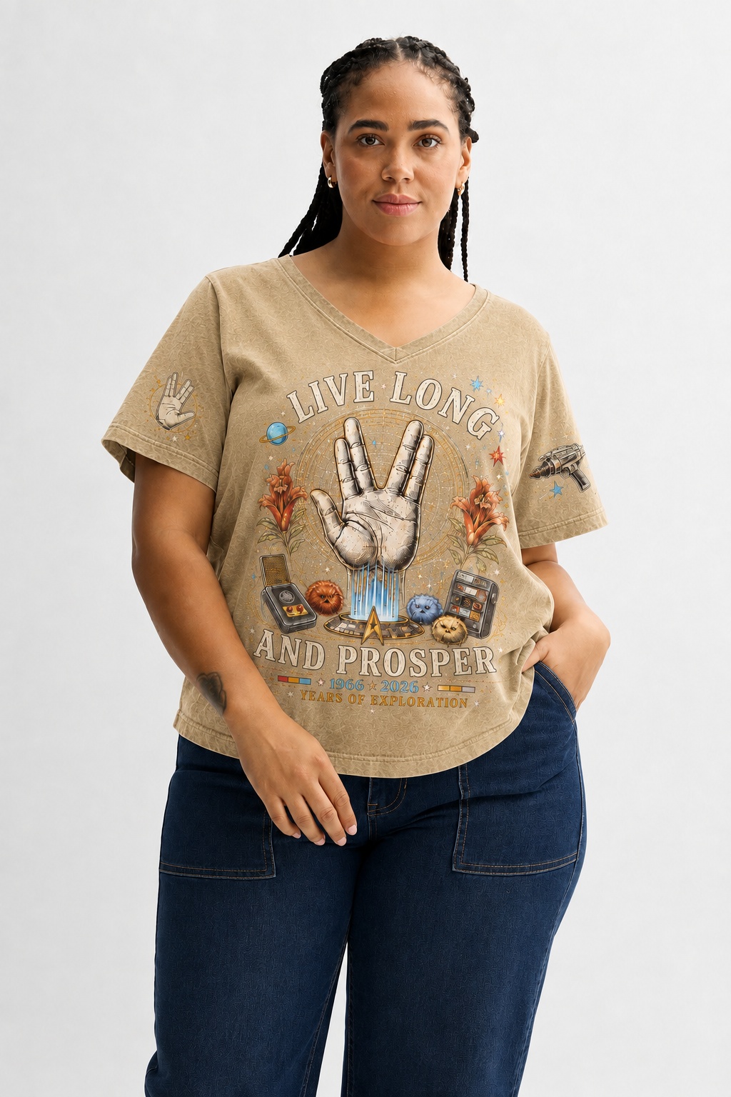 🖖 Live Long With You 60 Years Women’s V-Neck Tee