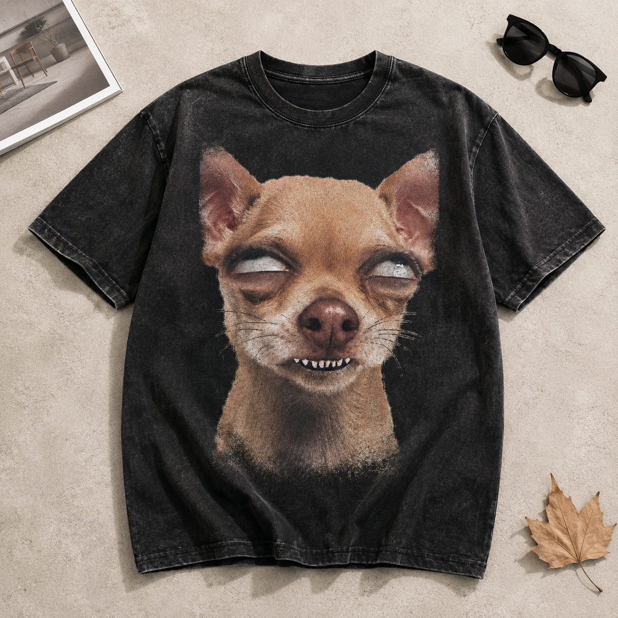 Sleepy Mood Pup – Vintage Chihuahua Tee