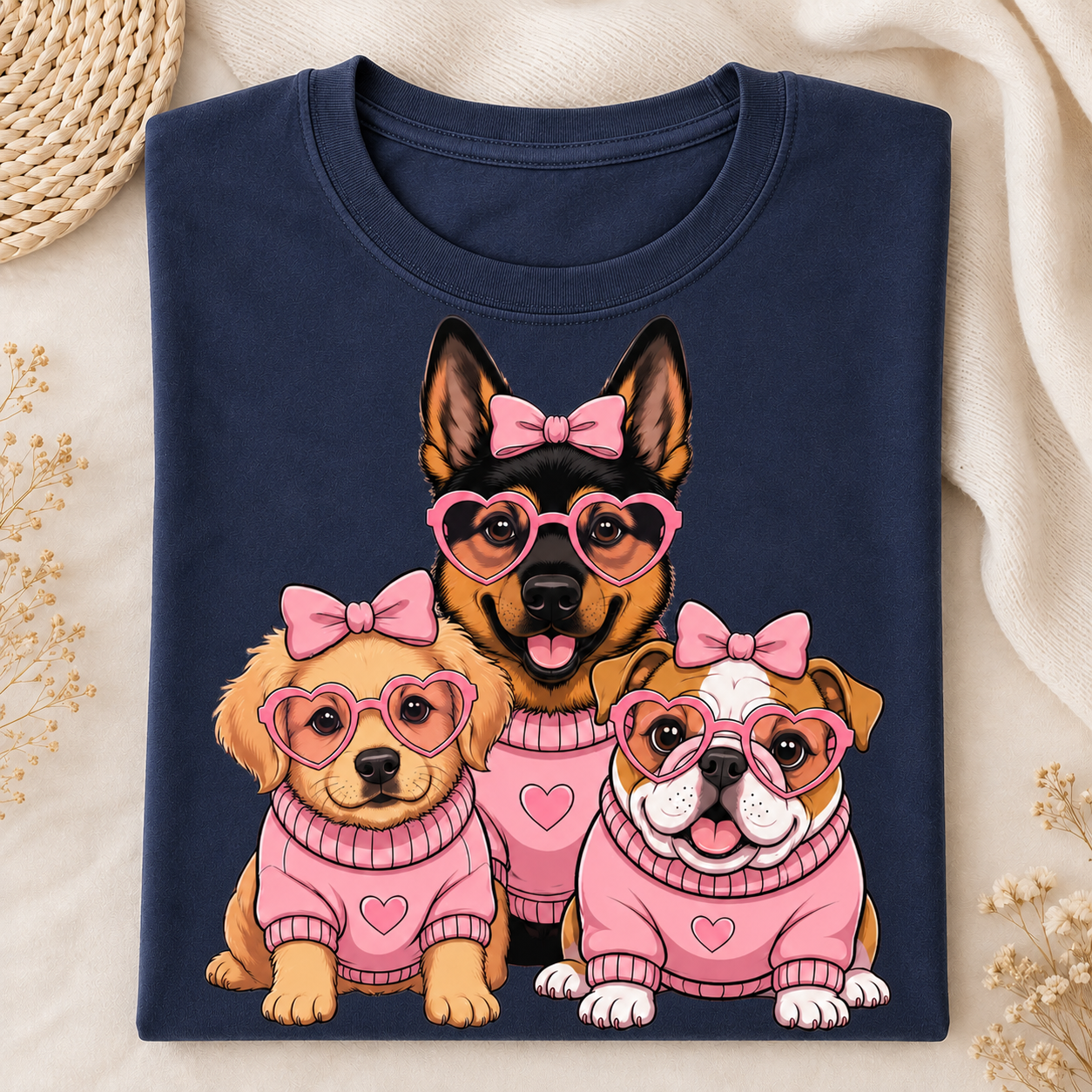 Royal Pup Squad – Vintage Dog Lover Tee