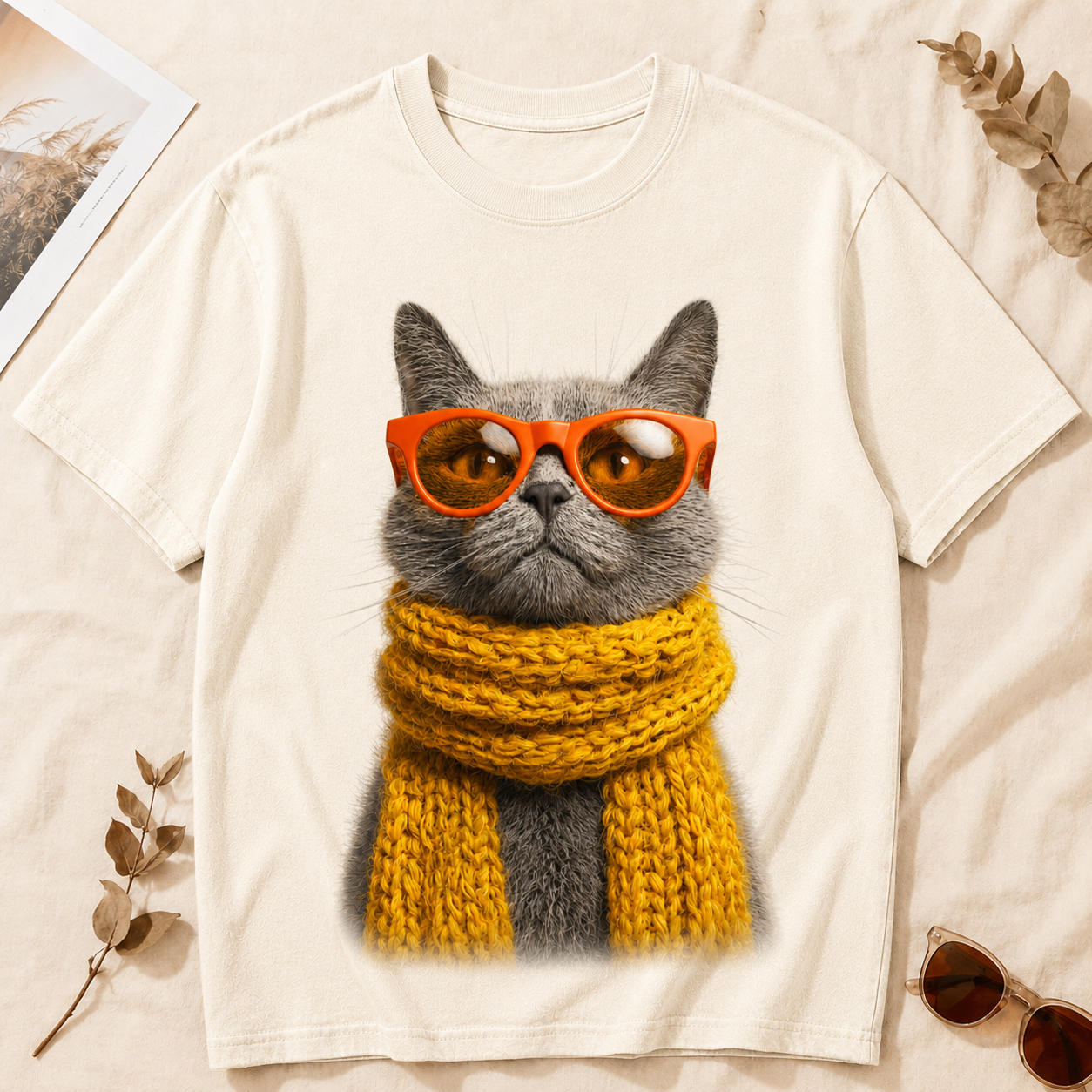 Cool Scarf Cat Tee