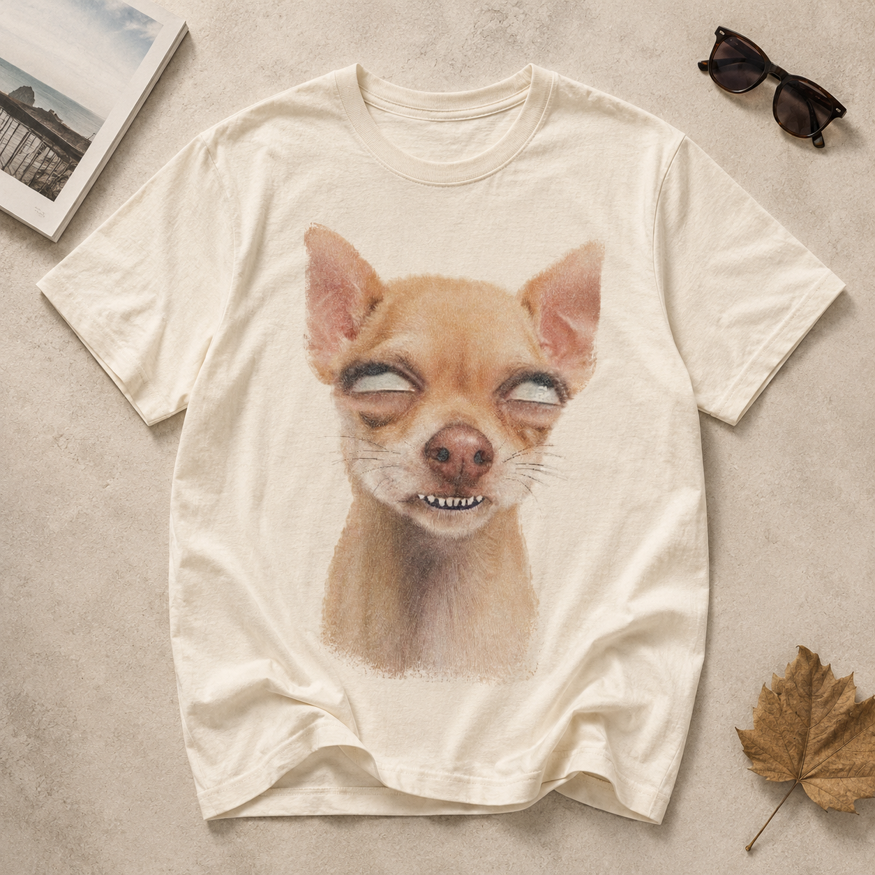 Sleepy Mood Pup – Vintage Chihuahua Tee