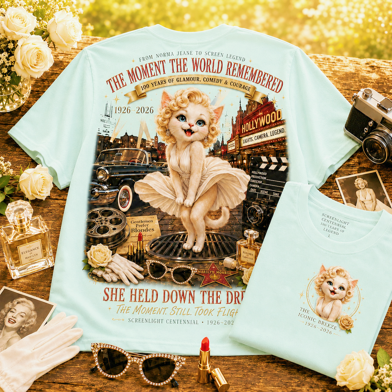 Hollywood Cat Moment The World Remembered T-Shirt