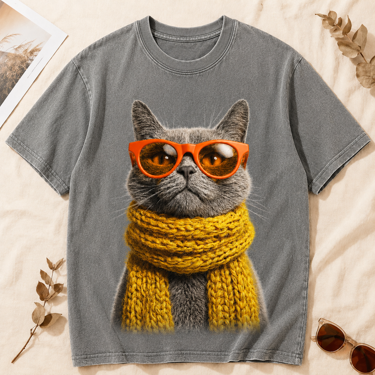 Cool Scarf Cat Tee