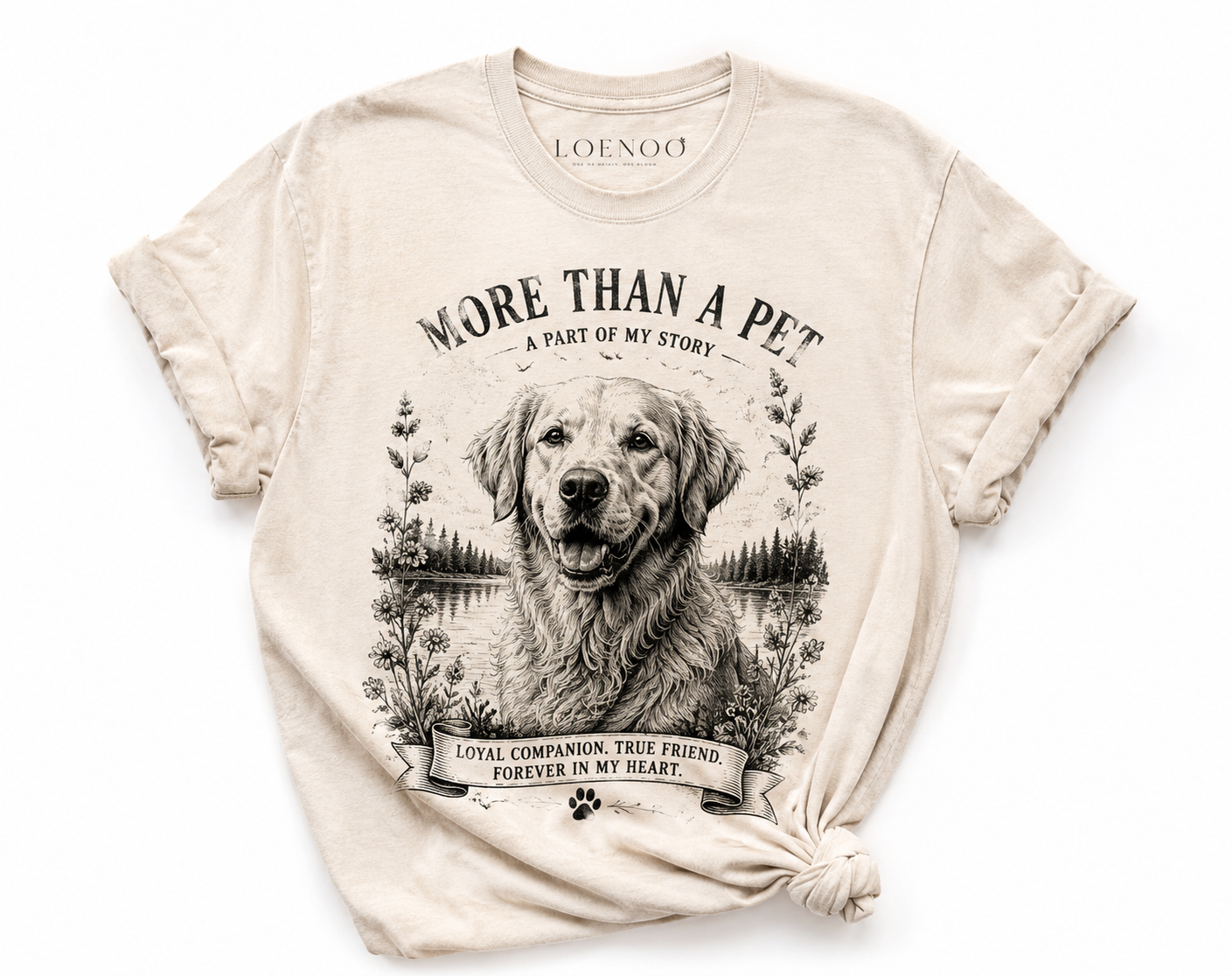 Always Travel With My Dog – Vintage Golden Retriever Tee