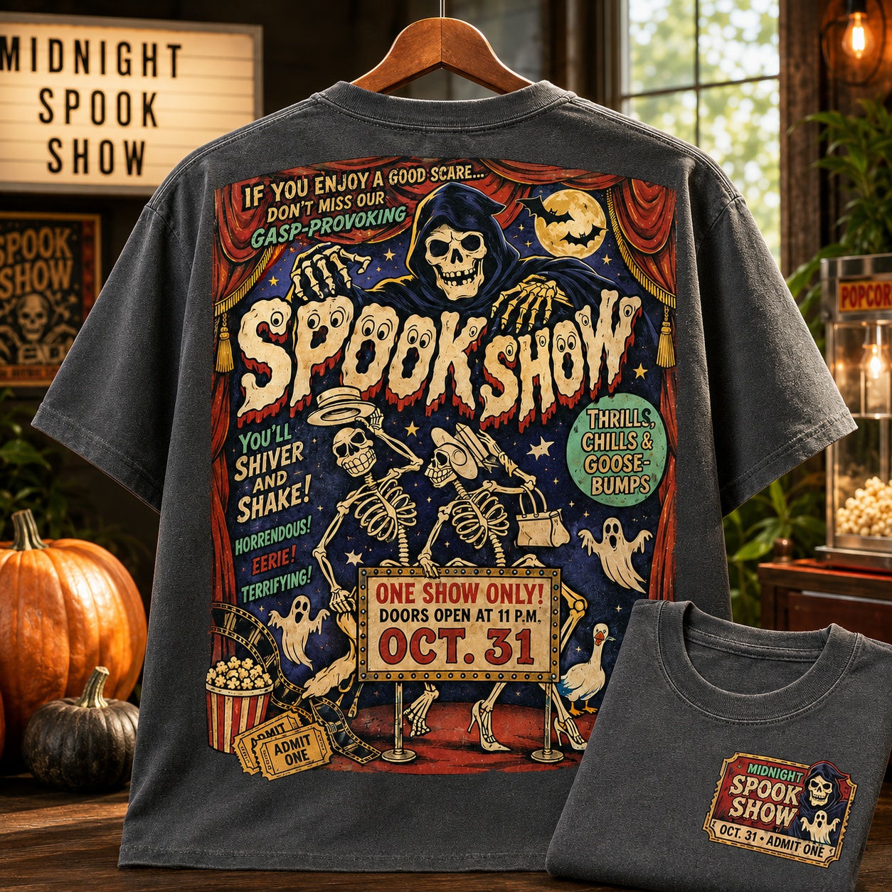 Midnight Spook Show Halloween Tee
