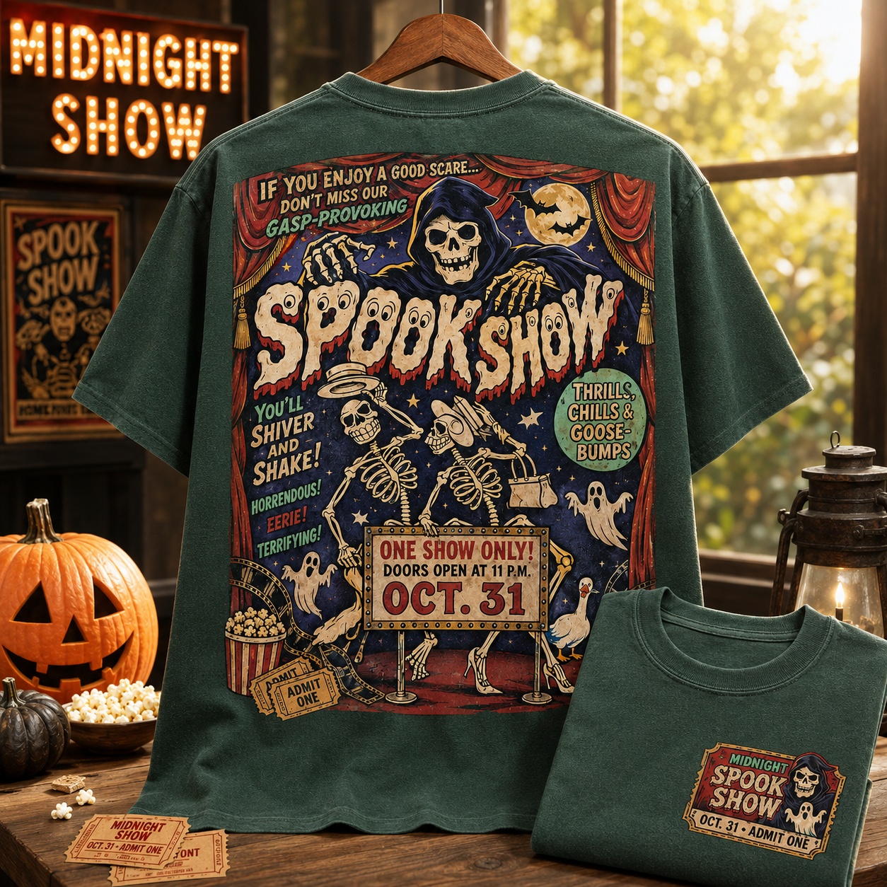 Midnight Spook Show Halloween Tee