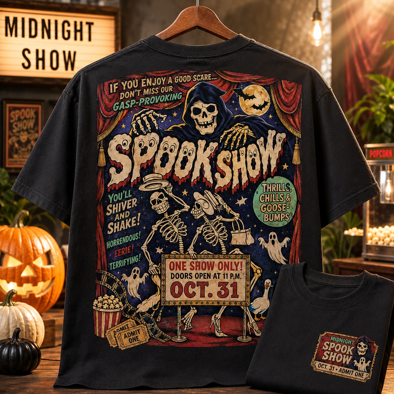Midnight Spook Show Halloween Tee