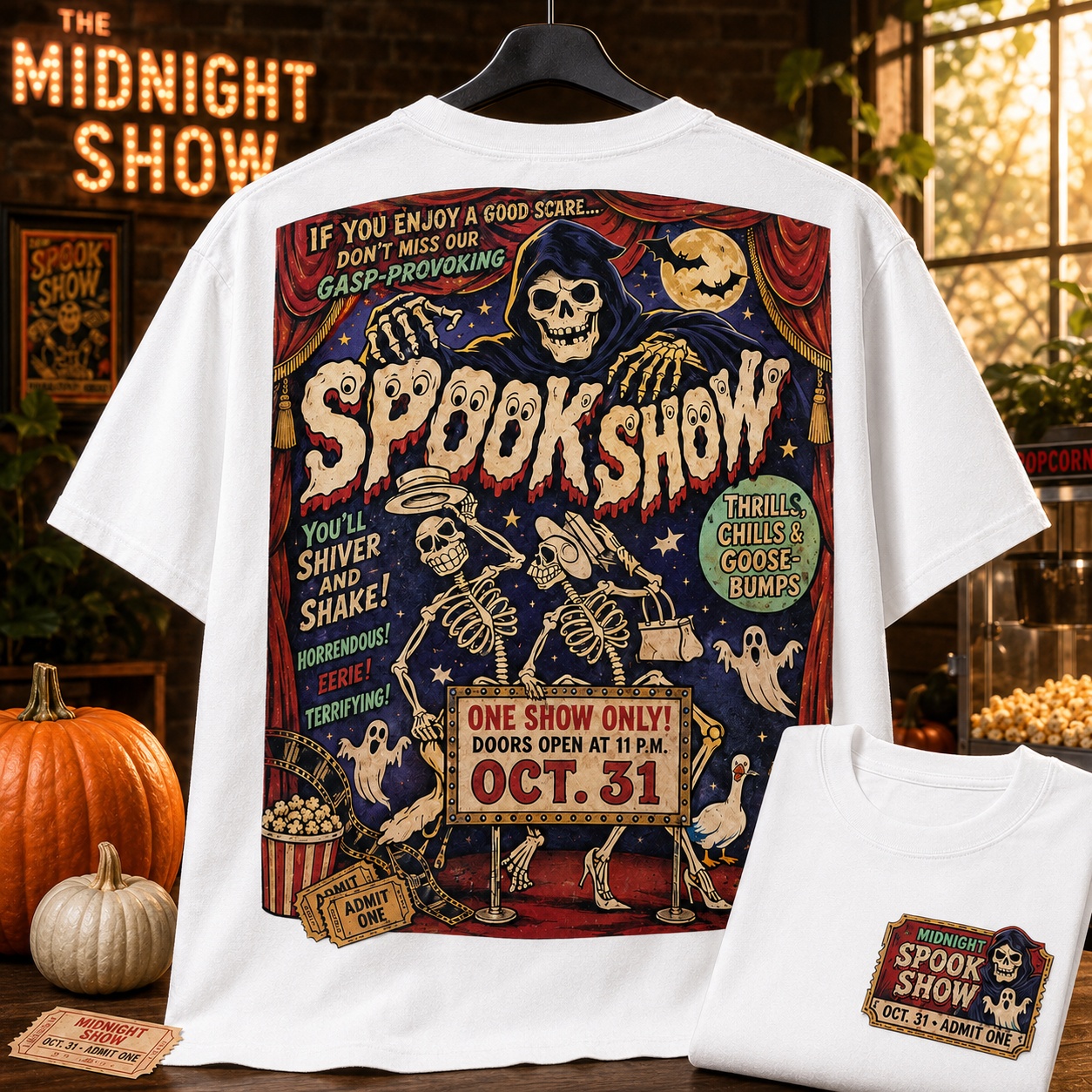Midnight Spook Show Halloween Tee