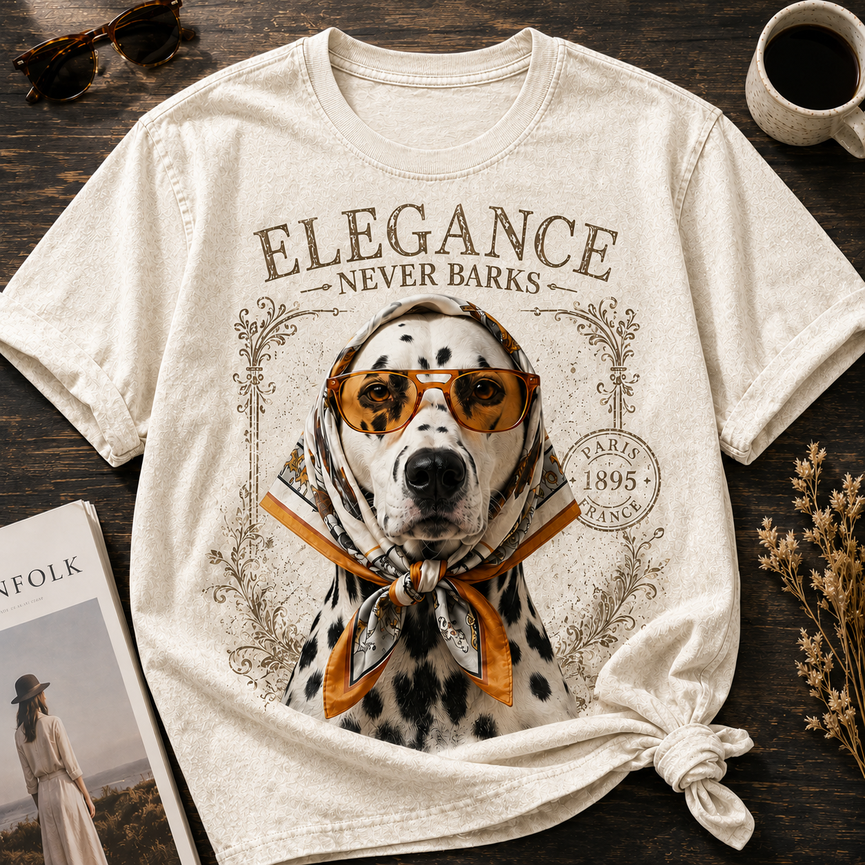 Elegance Never Barks – Vintage Beagle Tee  