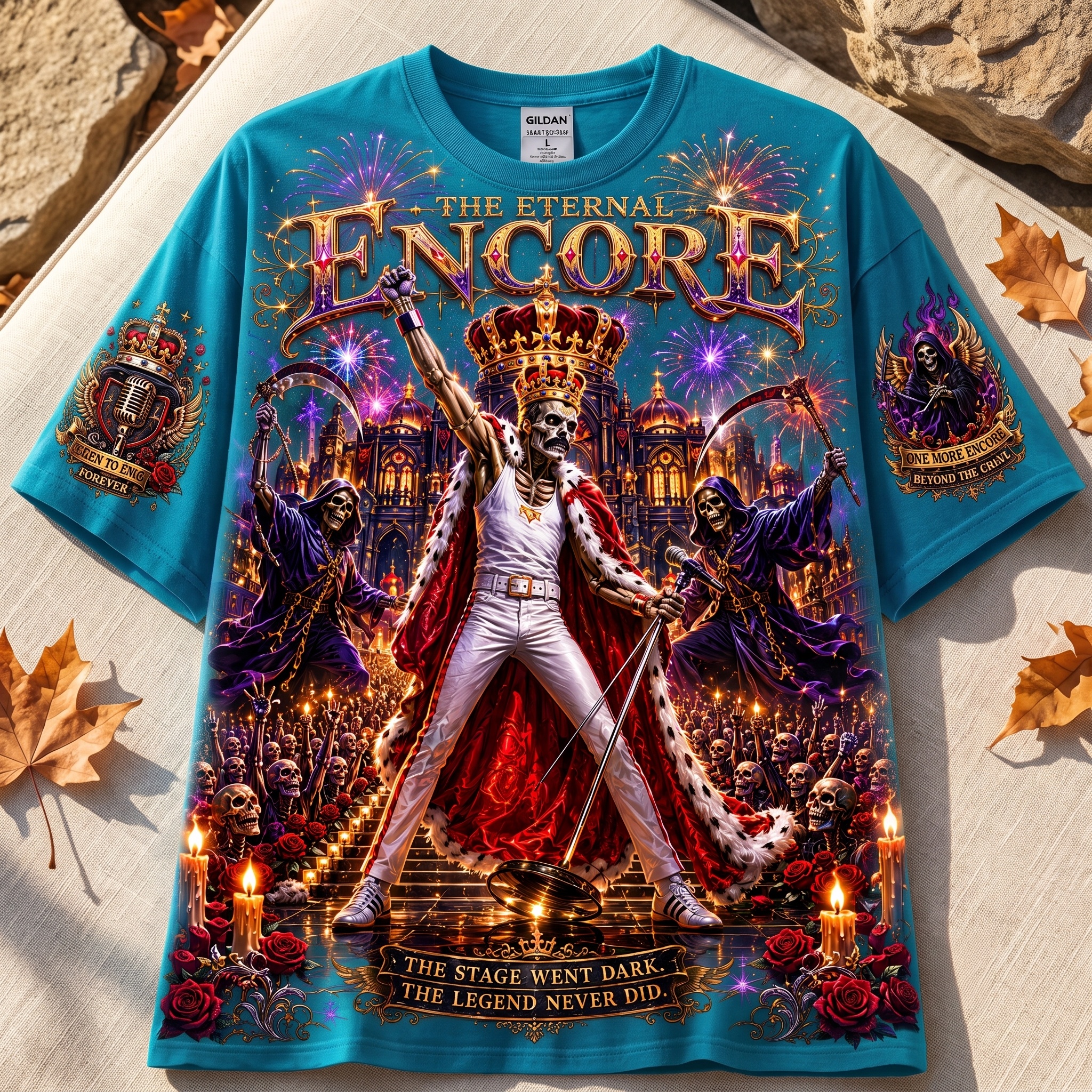 The Eternal Encore Skeleton Rock Tee