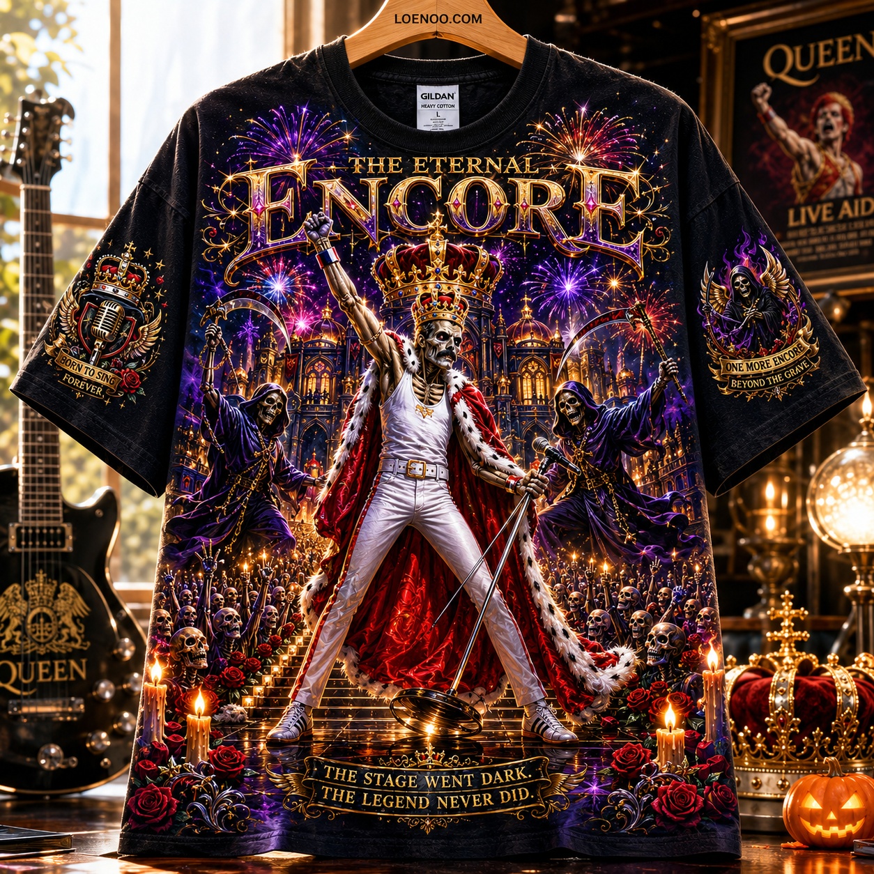 The Eternal Encore Skeleton Rock Tee