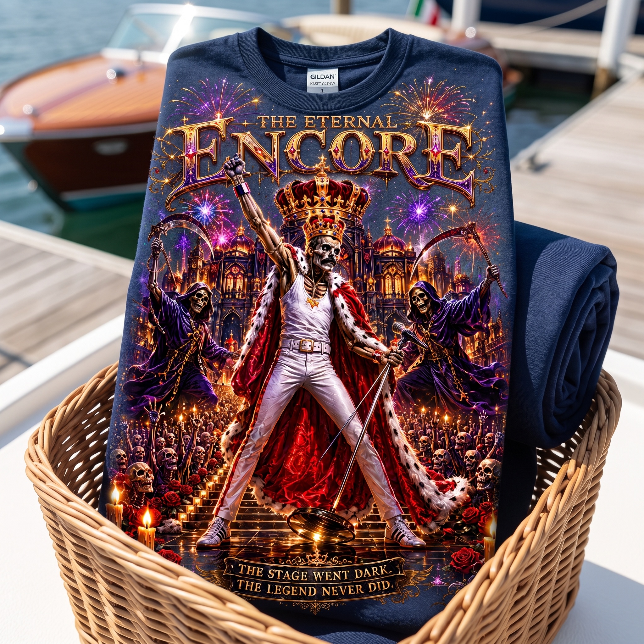 The Eternal Encore Skeleton Rock Tee