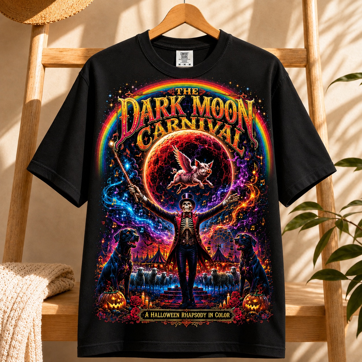 The Dark Moon Carnival: A Psychedelic Rhapsody Tee