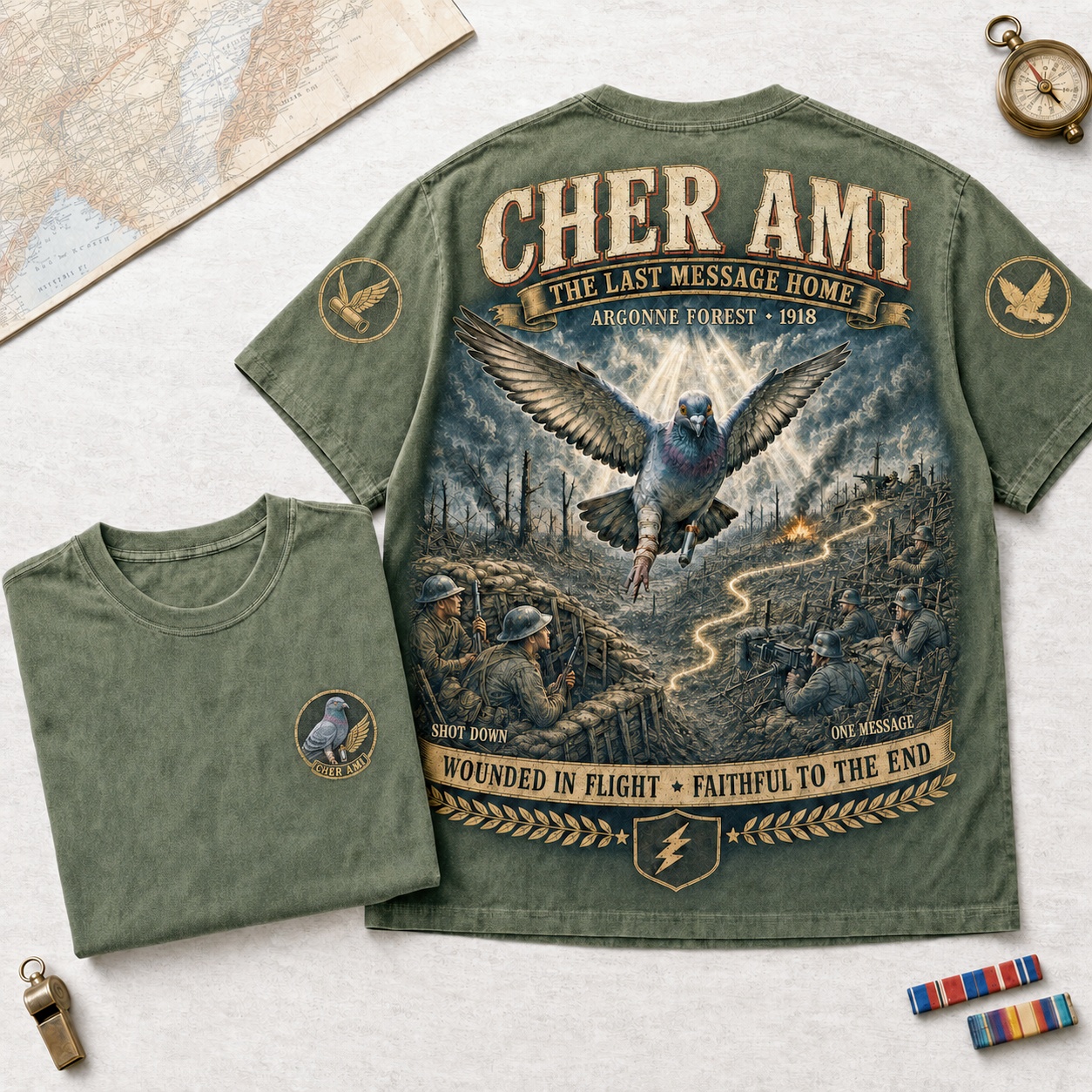 Cher Ami Rescue Message Tribute Tee