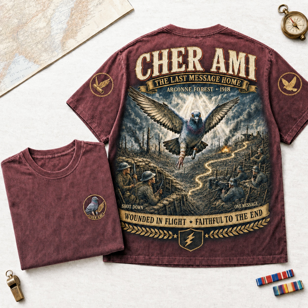 Cher Ami Rescue Message Tribute Tee