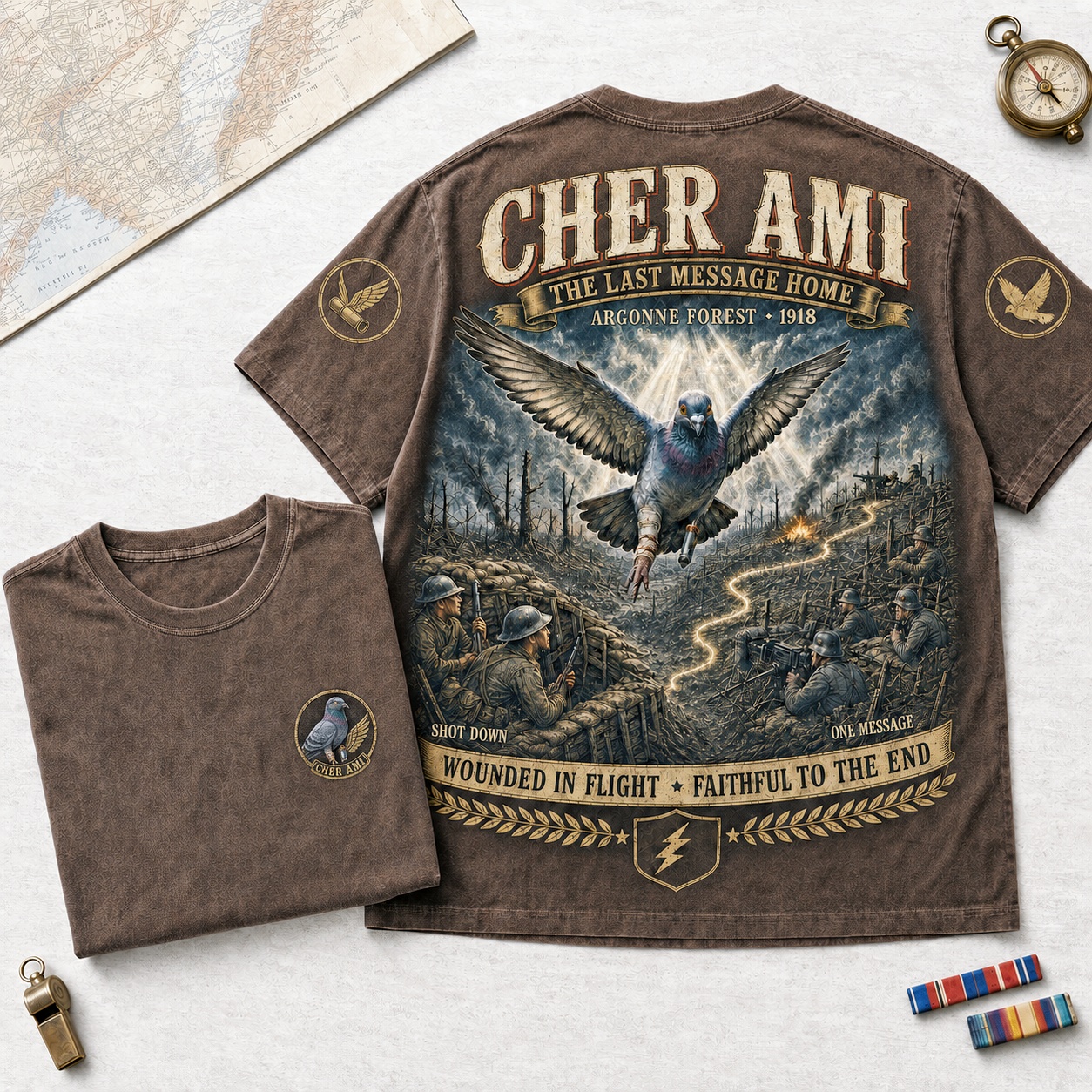Cher Ami Rescue Message Tribute Tee