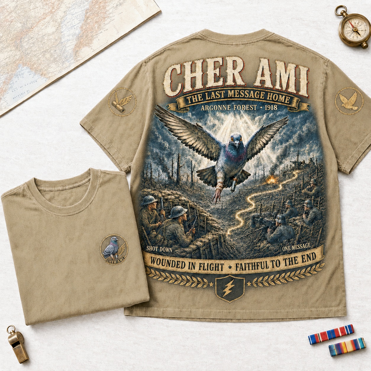 Cher Ami Rescue Message Tribute Tee