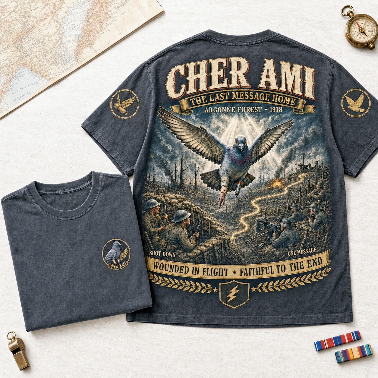 Cher Ami Rescue Message Tribute Tee