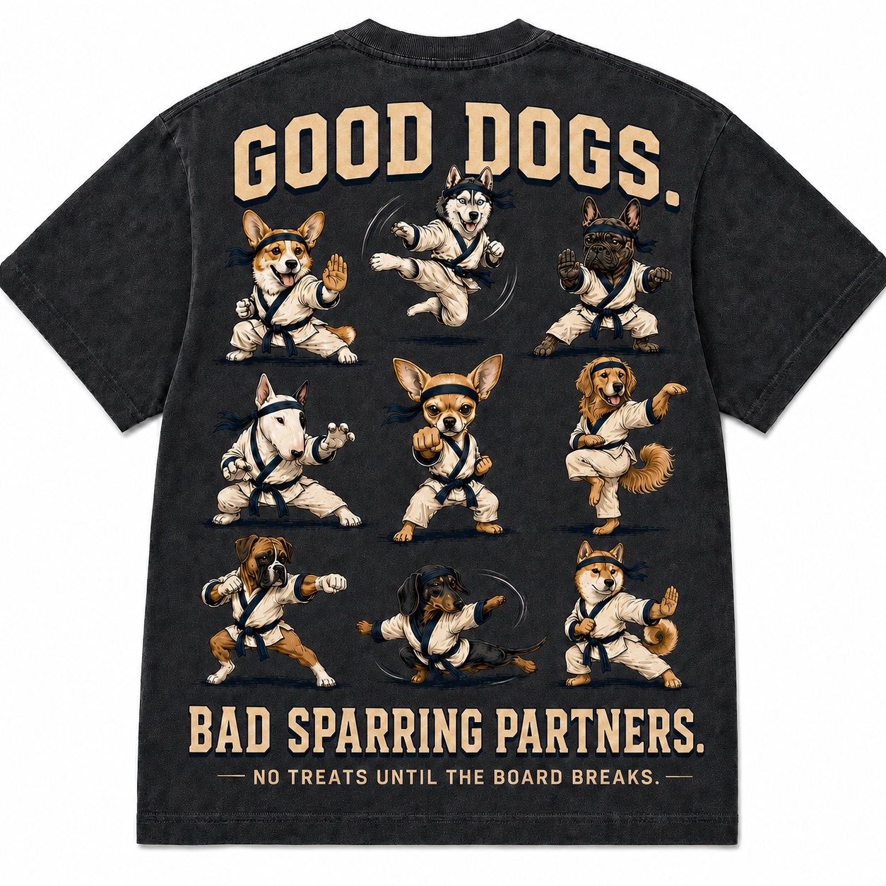 Funny Kung Fu Dogs Tee