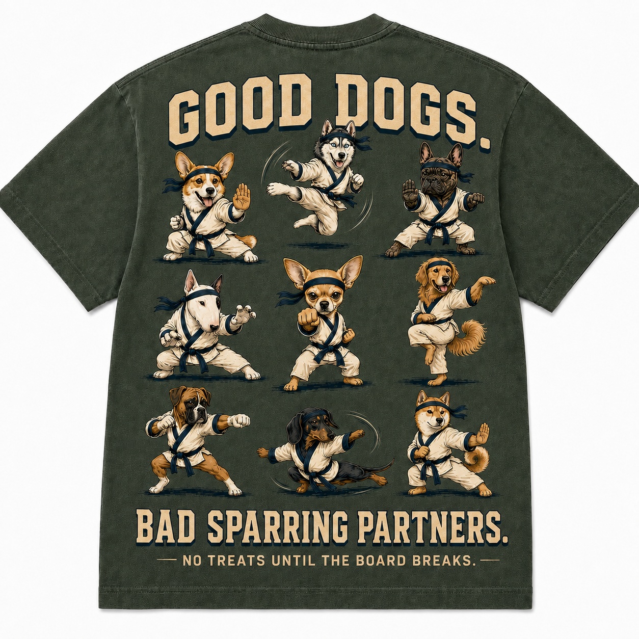 Funny Kung Fu Dogs Tee