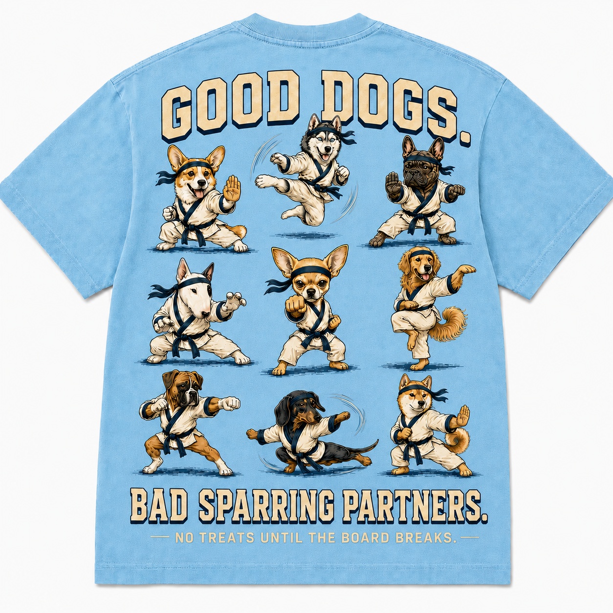 Funny Kung Fu Dogs Tee