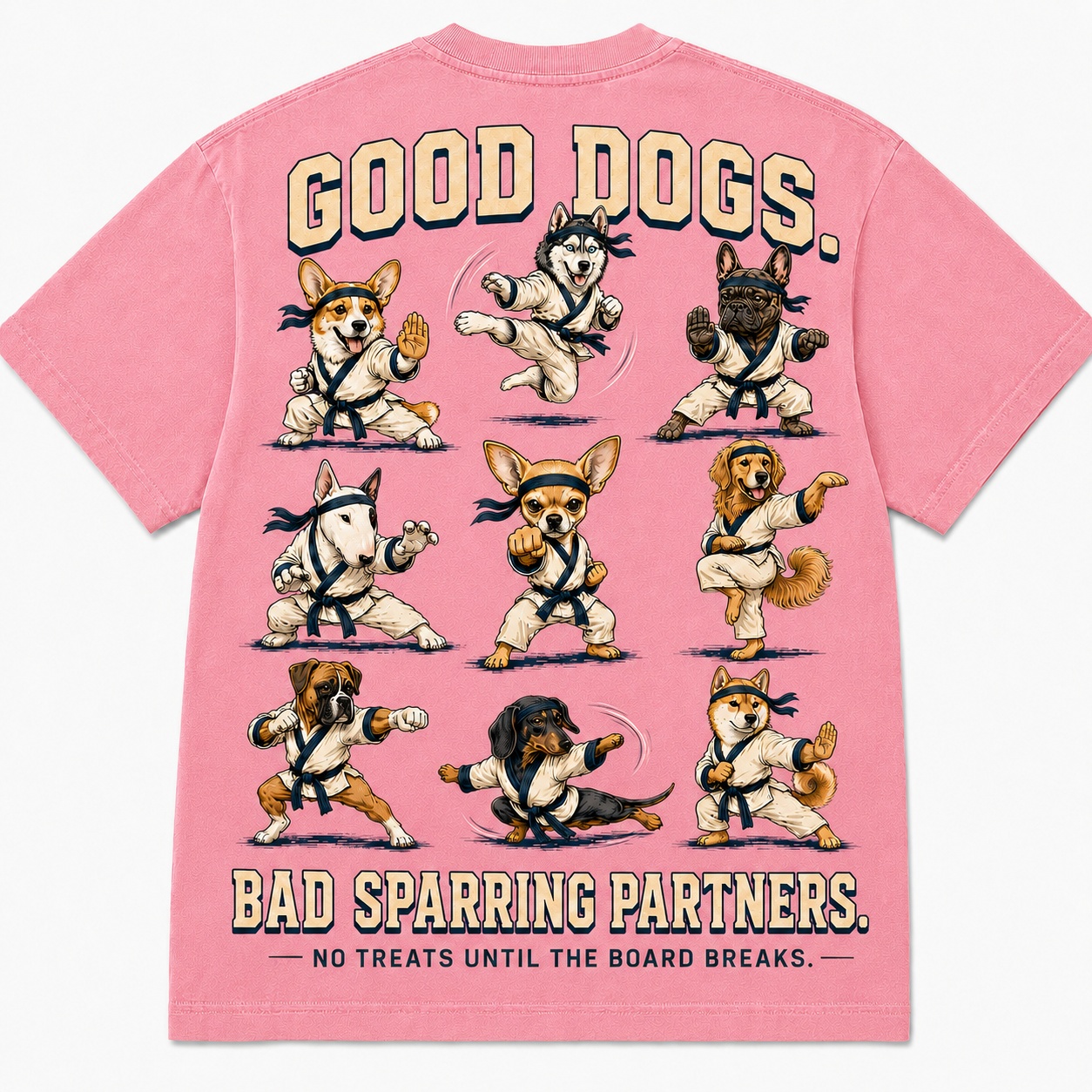 Funny Kung Fu Dogs Tee