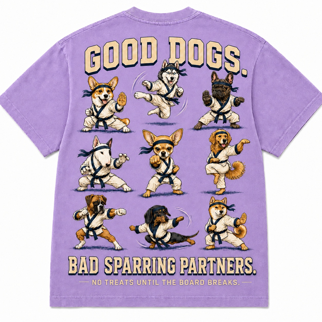 Funny Kung Fu Dogs Tee