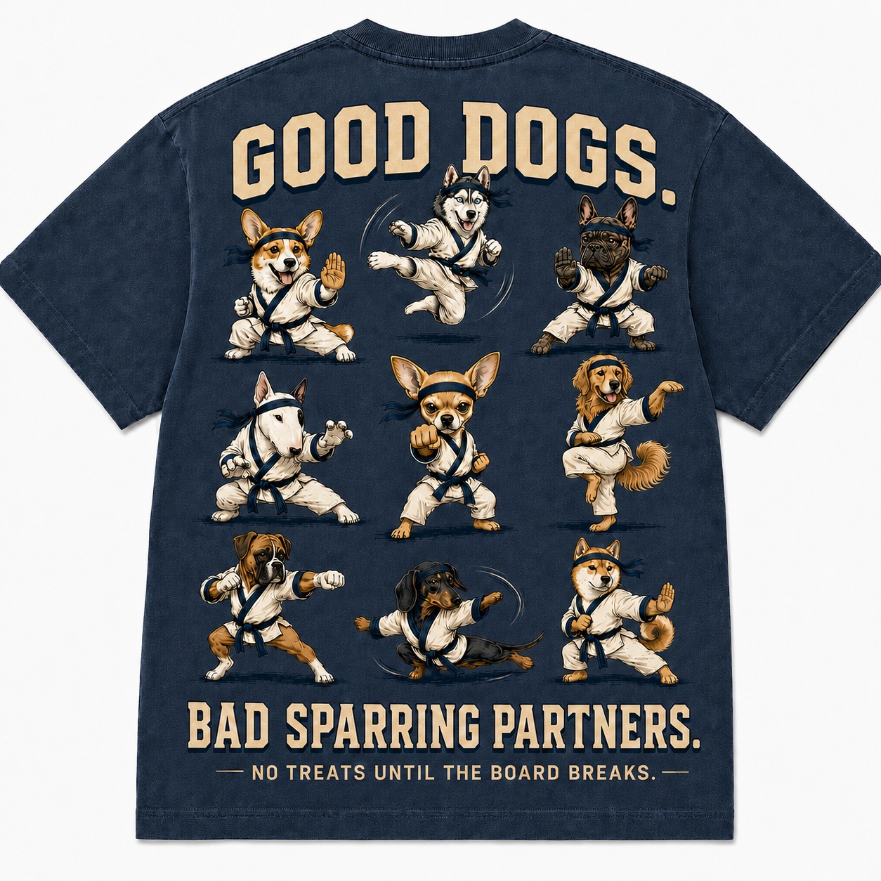 Funny Kung Fu Dogs Tee