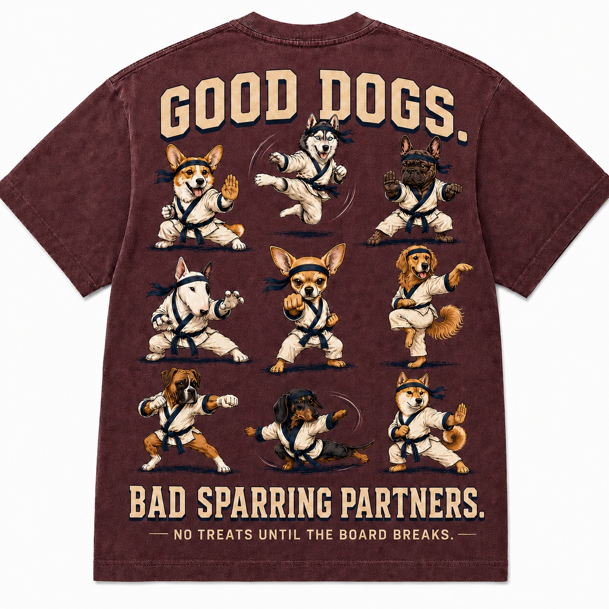 Funny Kung Fu Dogs Tee