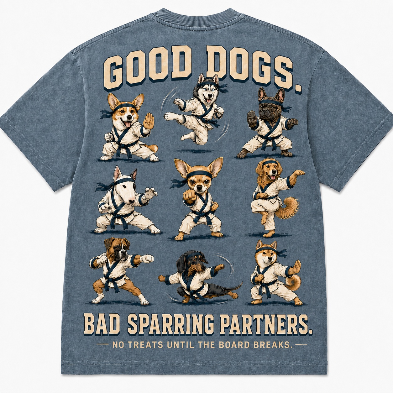 Funny Kung Fu Dogs Tee