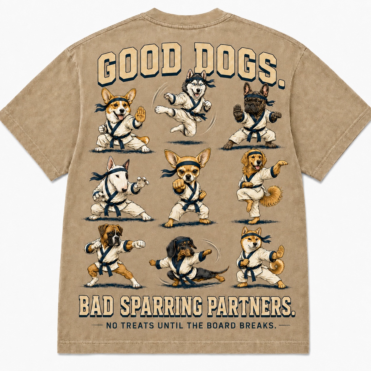 Funny Kung Fu Dogs Tee