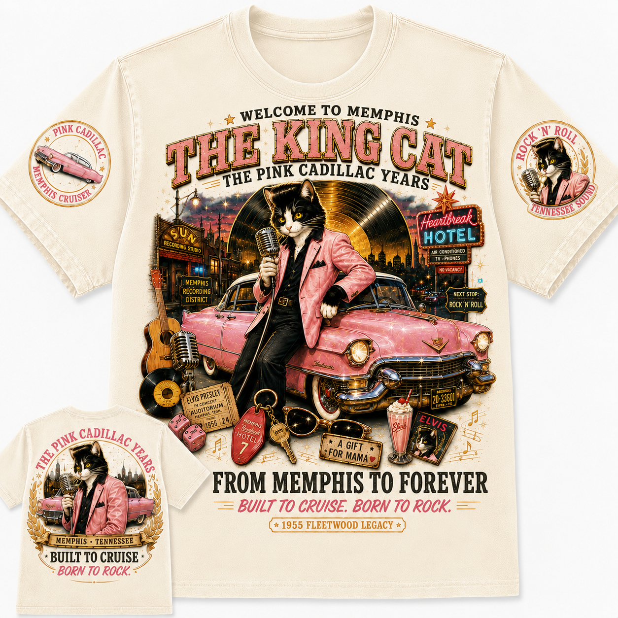 The King Cat Pink Cadillac Years T-Shirt