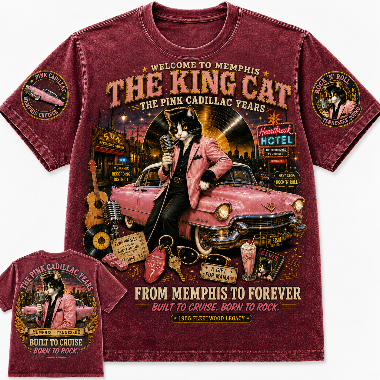 The King Cat Pink Cadillac Years T-Shirt