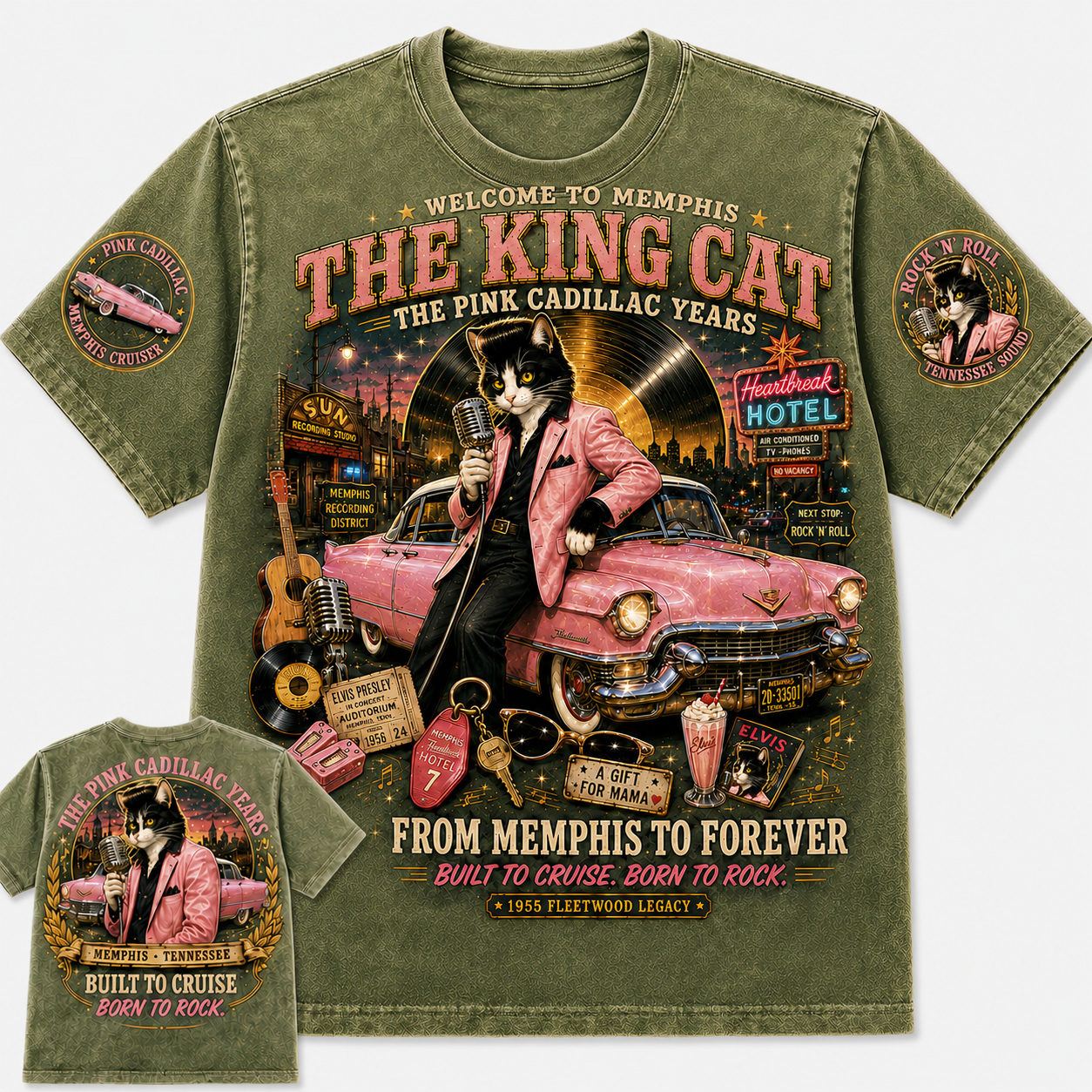 The King Cat Pink Cadillac Years T-Shirt