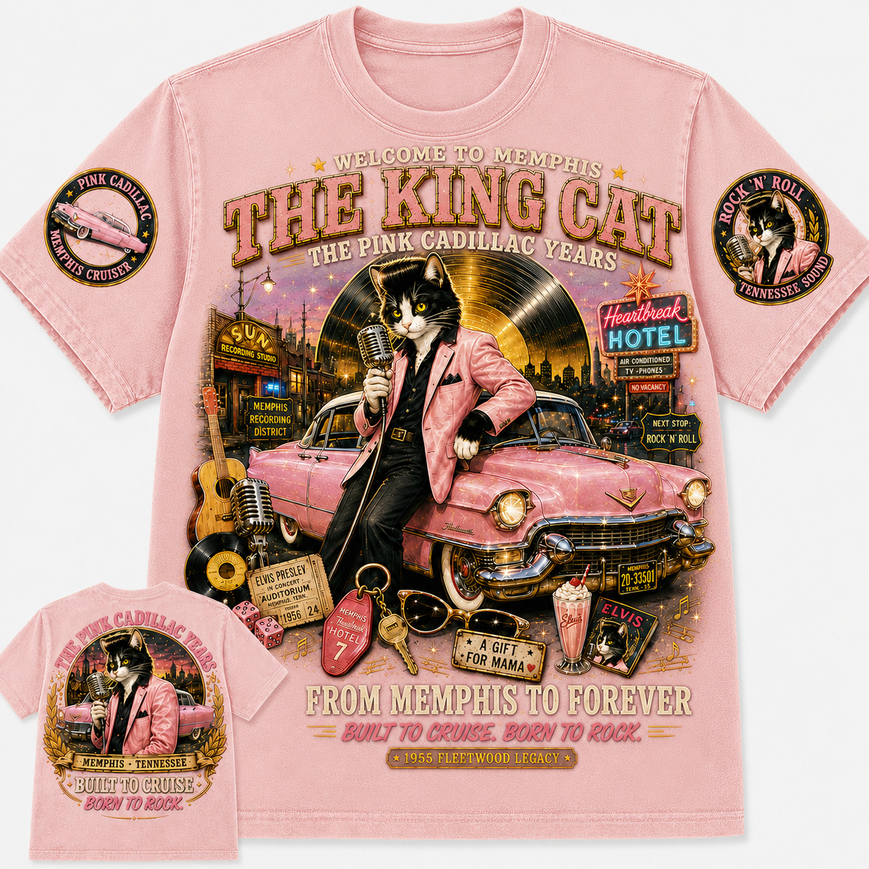 The King Cat Pink Cadillac Years T-Shirt