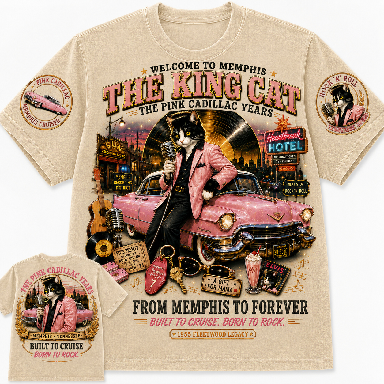 The King Cat Pink Cadillac Years T-Shirt