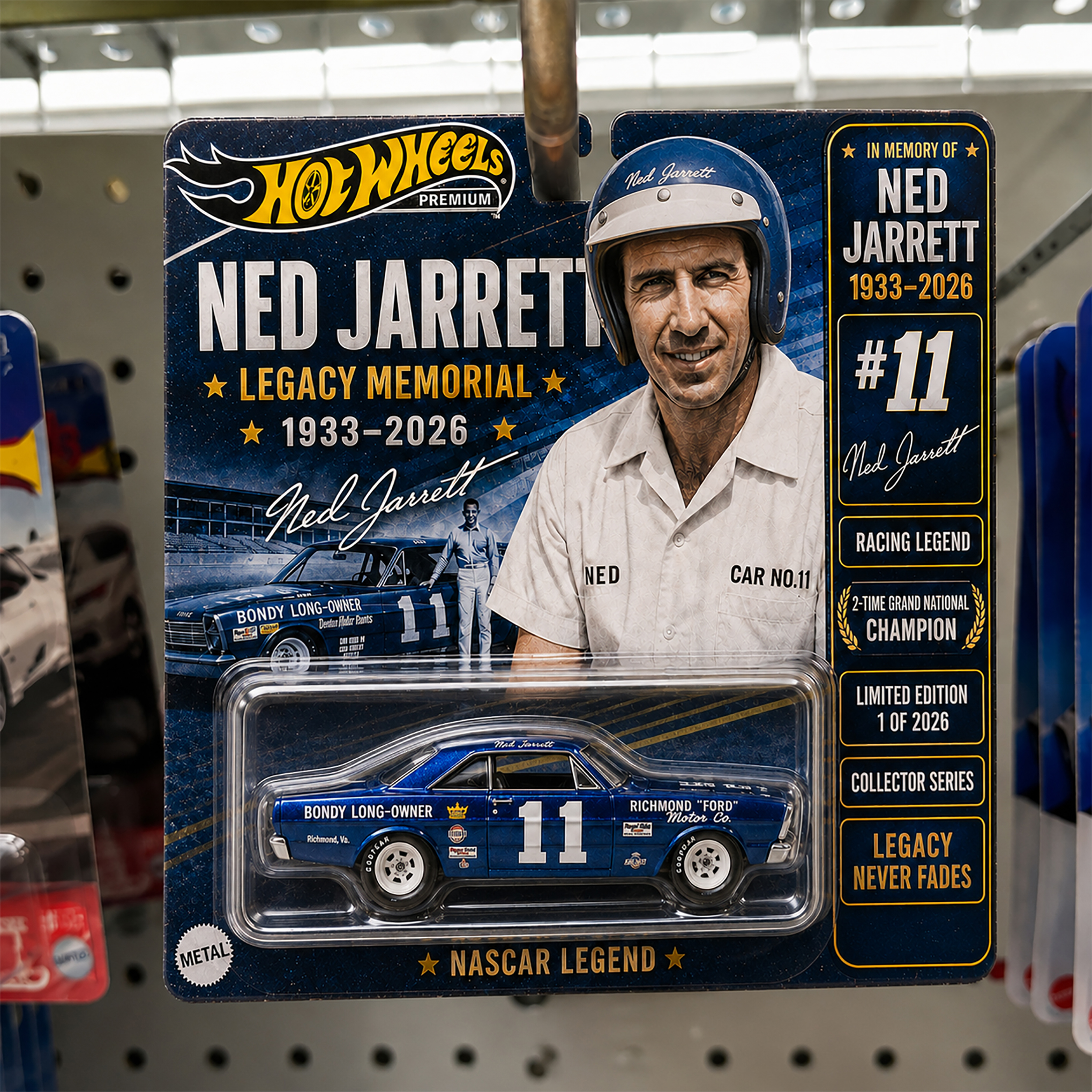 Ned Jarrett Legacy Memorial Collectible Car