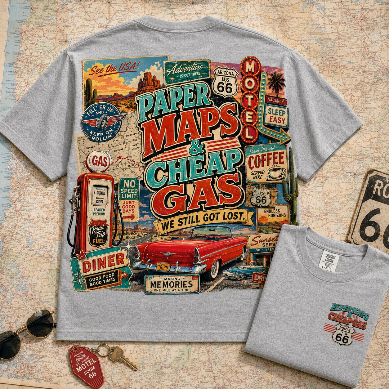 Life Happens on Route 66 Tee