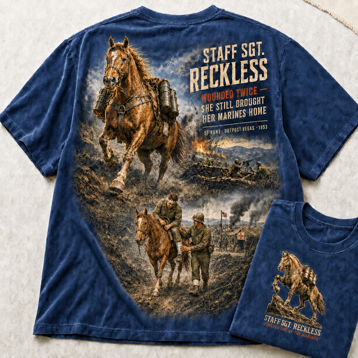 Staff Sergeant Reckless War Horse Tribute Tee