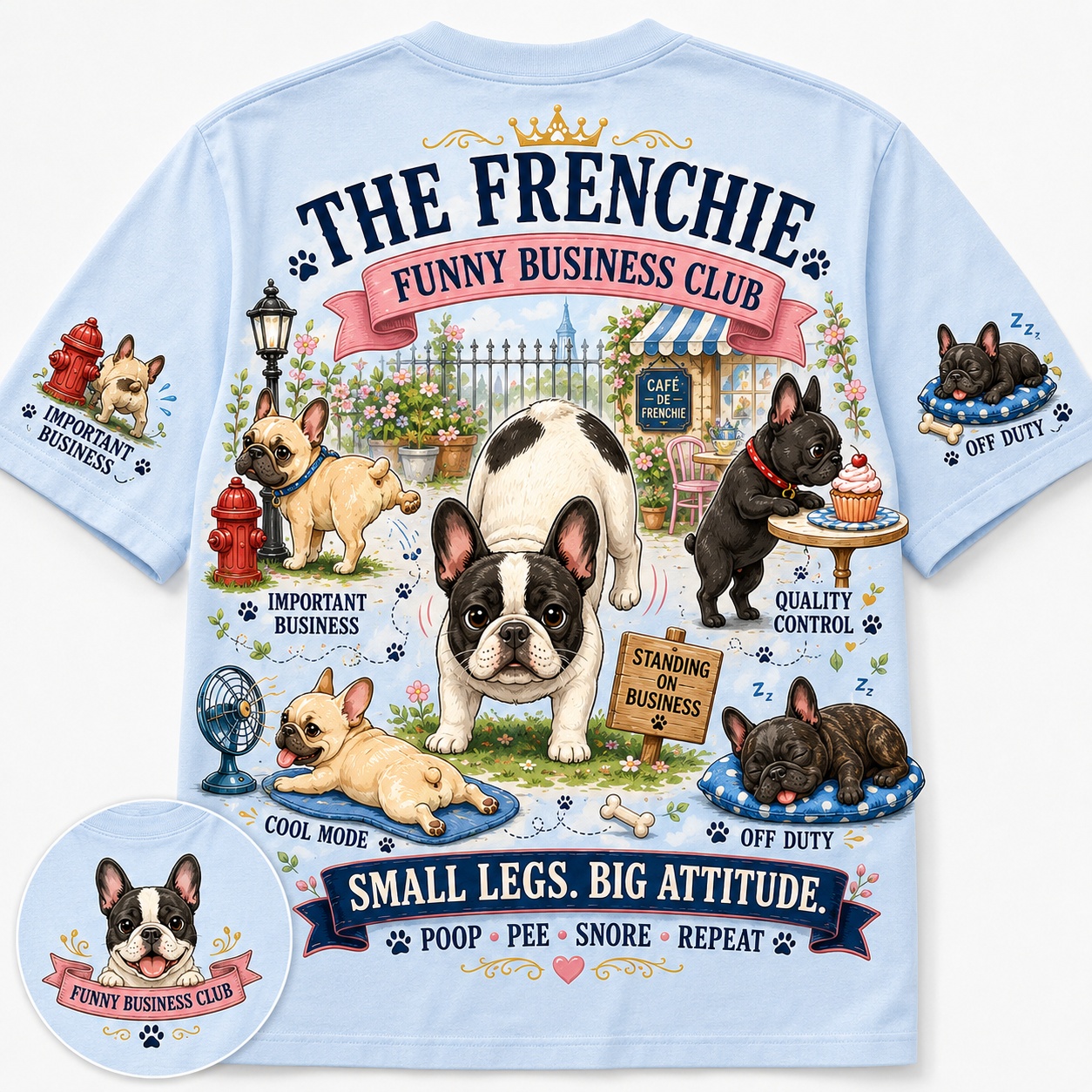 Frenchie Funny Business Club Tee