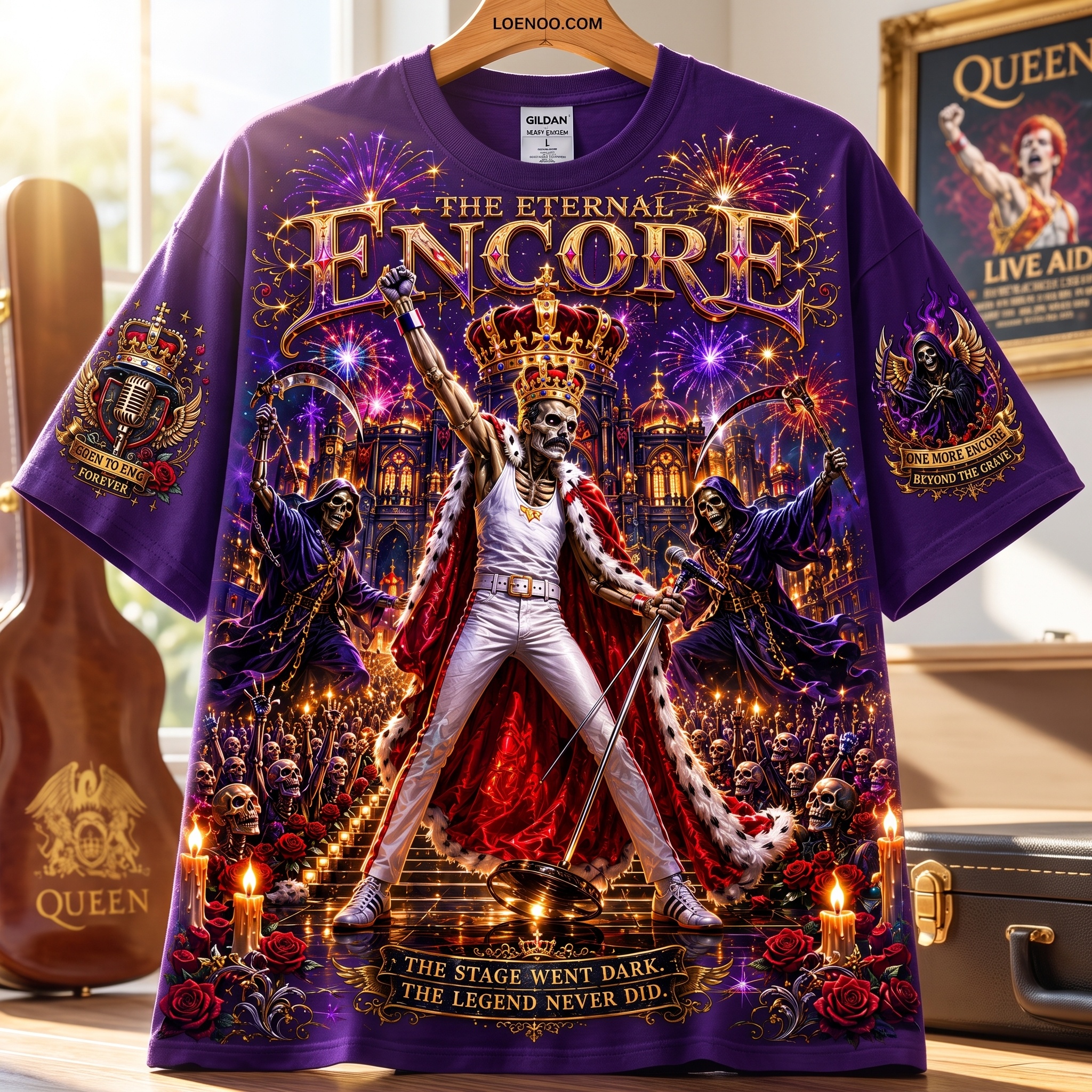 The Eternal Encore Skeleton Rock Tee